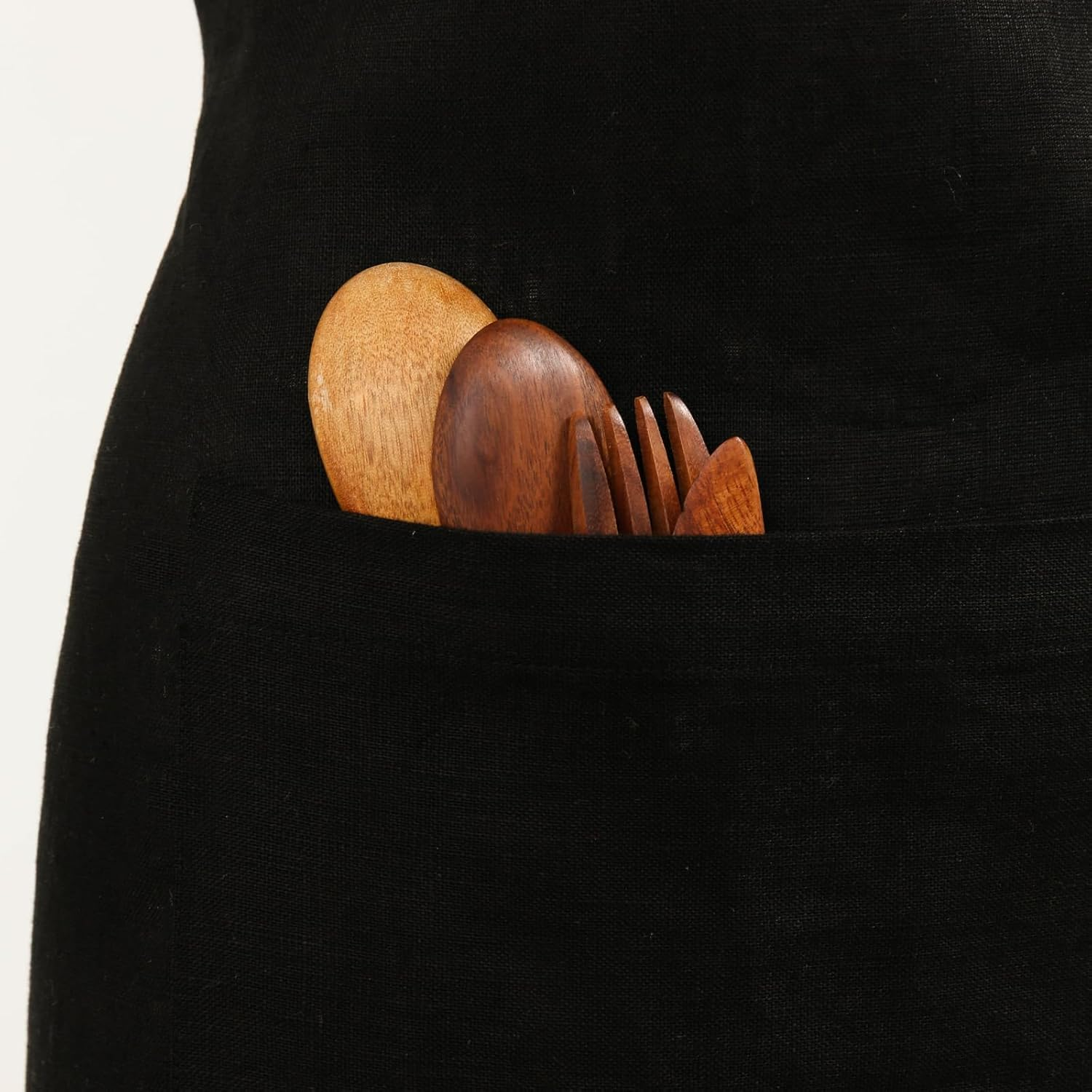 100% Pure Linen Adjustable Apron Dress with Pocket for Men and Women