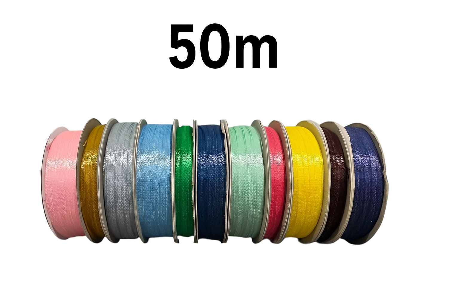 3mm Double-Sided Satin Ribbon 50m Roll – Multiple Colors Craft & Gift Ribbon