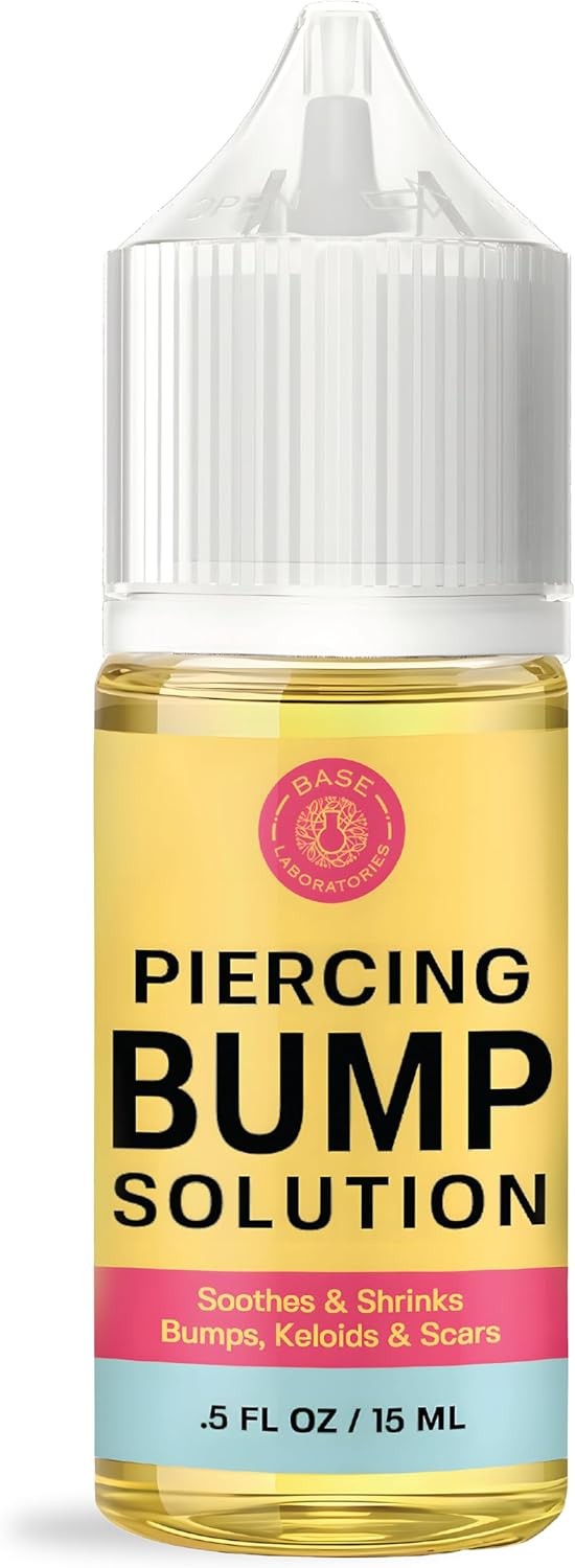 Base Labs Piercing Aftercare Kit - Bump Solution & Saline Gel, 3-Pack