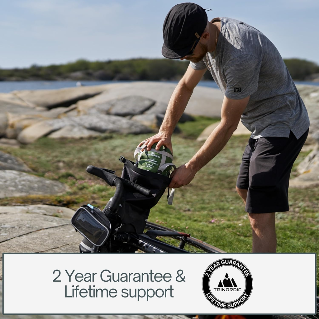 Lightweight Mummy Sleeping Bag - 780G, Compact for Hiking and Camping