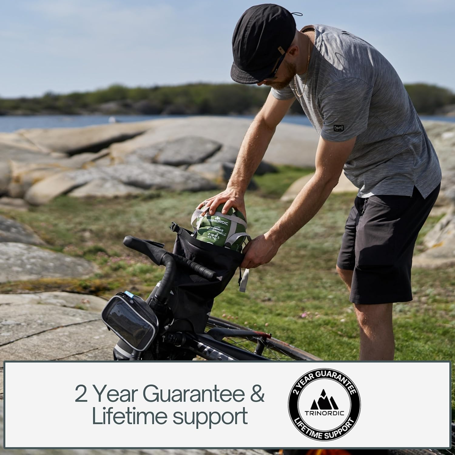 Lightweight Mummy Sleeping Bag - 780G, Compact for Hiking and Camping