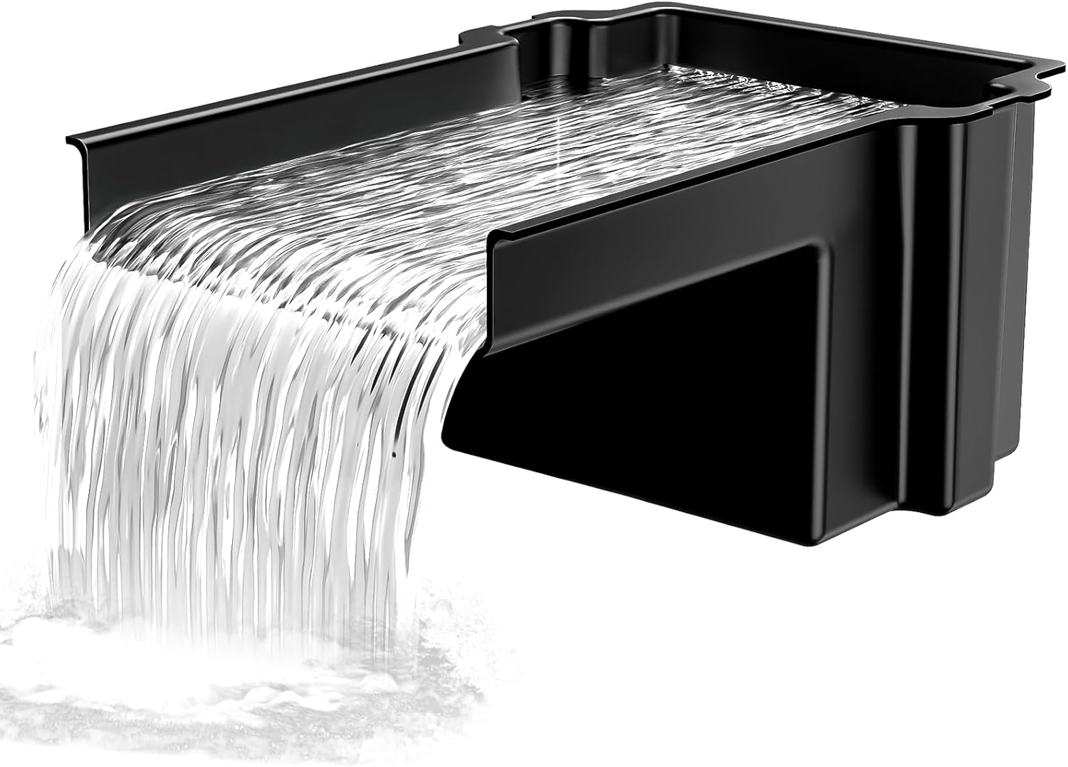 20cm Wide Blade Pond Waterfall Filter for Small Garden Ponds, Black