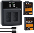 2-Pack 1600mAh EN-EL25 Battery & 9V Fast Charger for Nikon Cameras