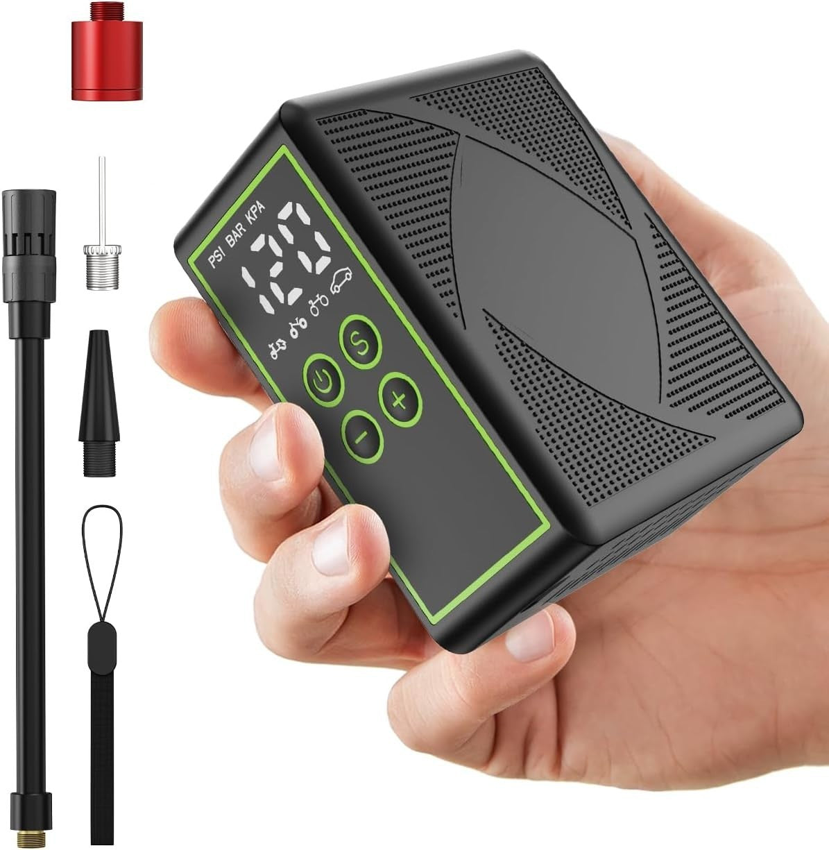 YANTU Mini Portable Air Pump Electric Bike Pump 150PSI Cordless Tyre Inflator