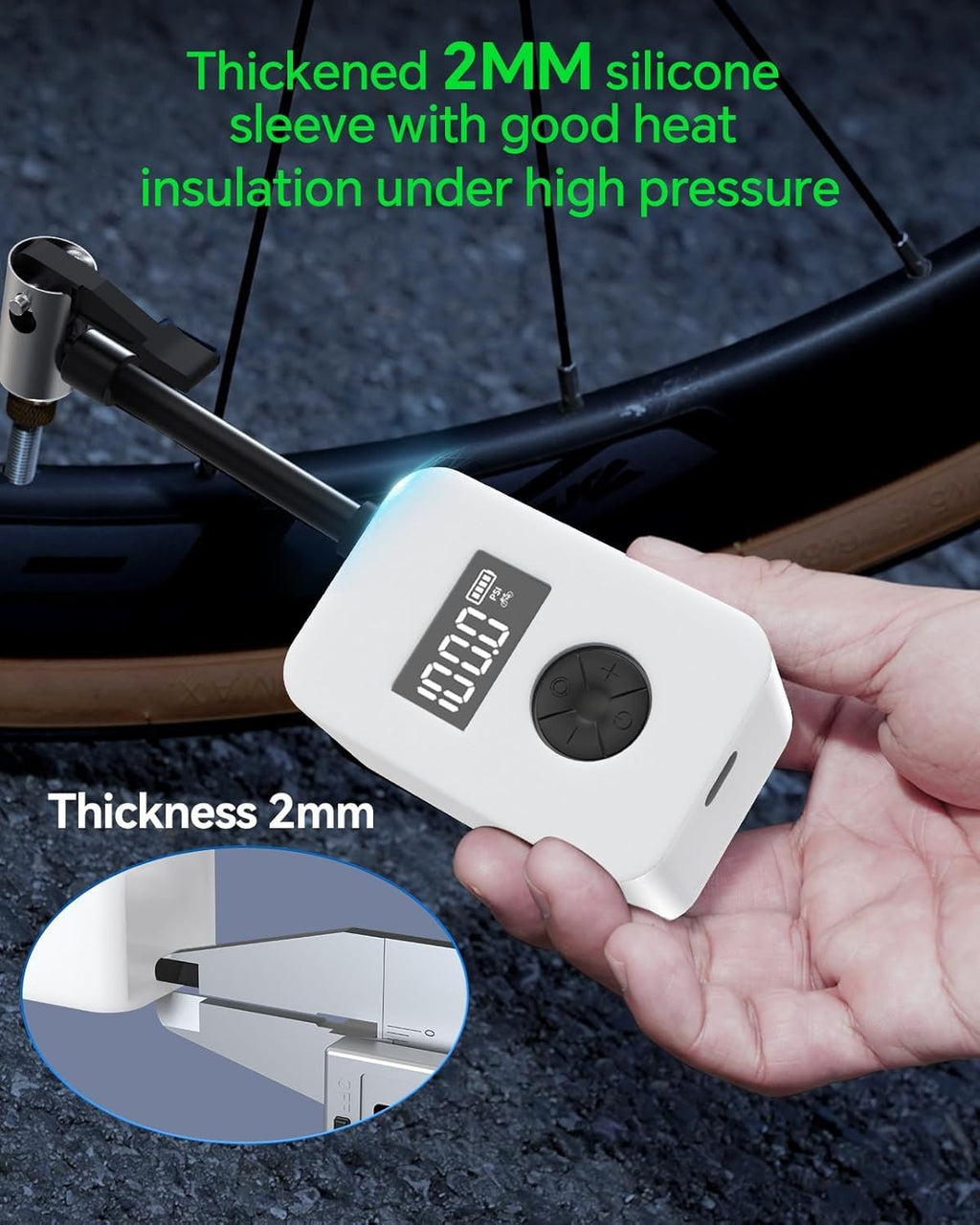 Yantu Bike Pump Turbocore Motor Tech - Metal-Cylinder Electric Bicycle Pump