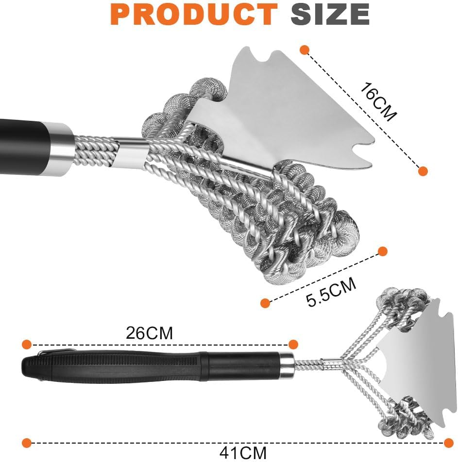 Heavy Duty BBQ Grill Cleaning Brush with Detachable Handle