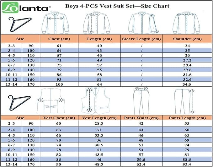 4-Piece Boys Formal Suit Set with Waistcoat, Shirt, Pants, and Bow Tie