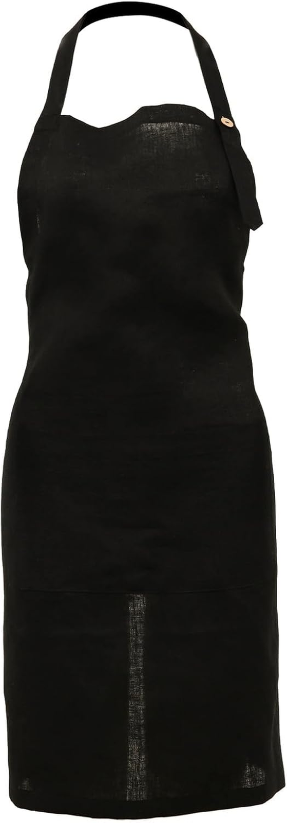 100% Pure Linen Adjustable Apron Dress with Pocket for Men and Women