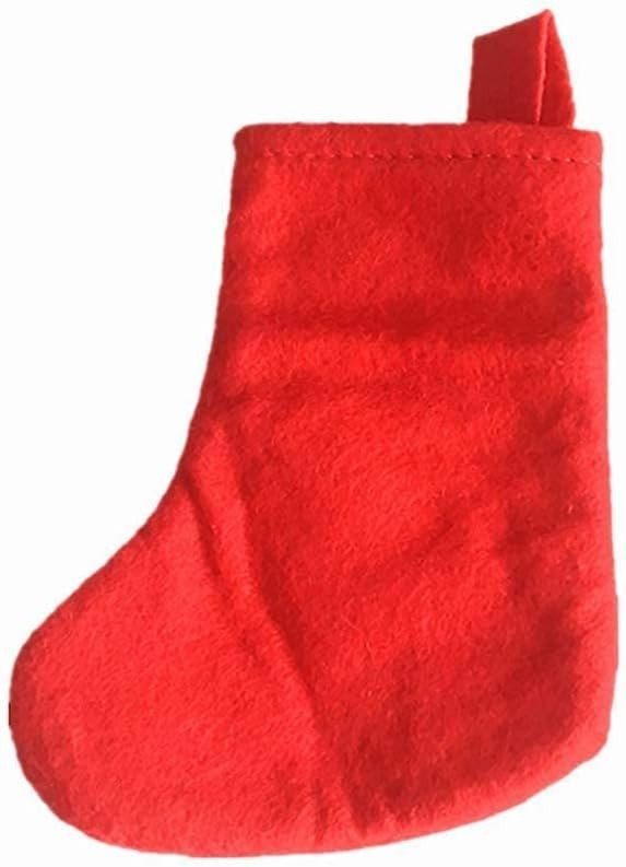 WedDecor 12x Christmas Cutlery Holders Santa Socks Table Decoration Pouches