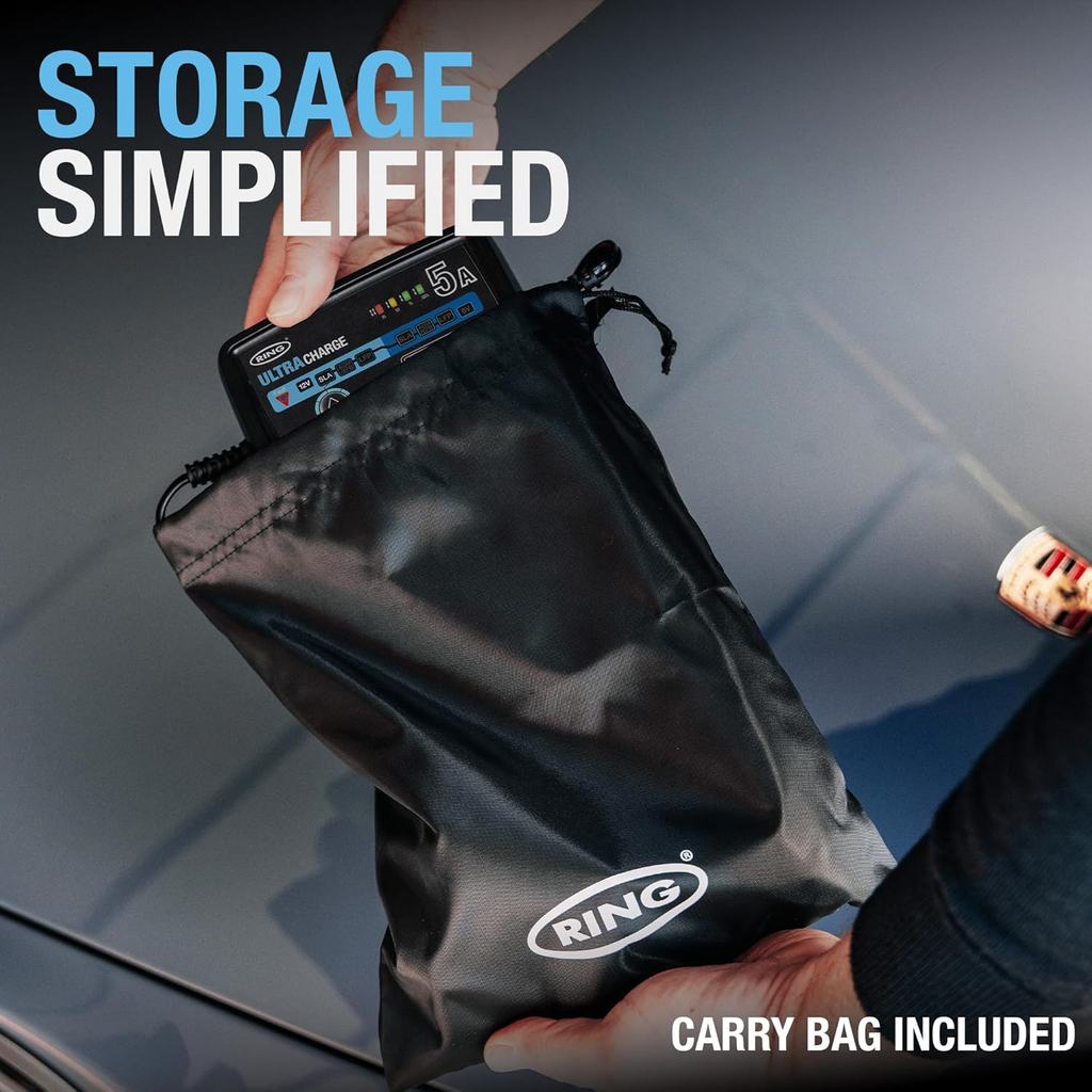 ULTRACHARGE 5A Smart Car Charger & Battery Maintainer for 6V/12V Batteries