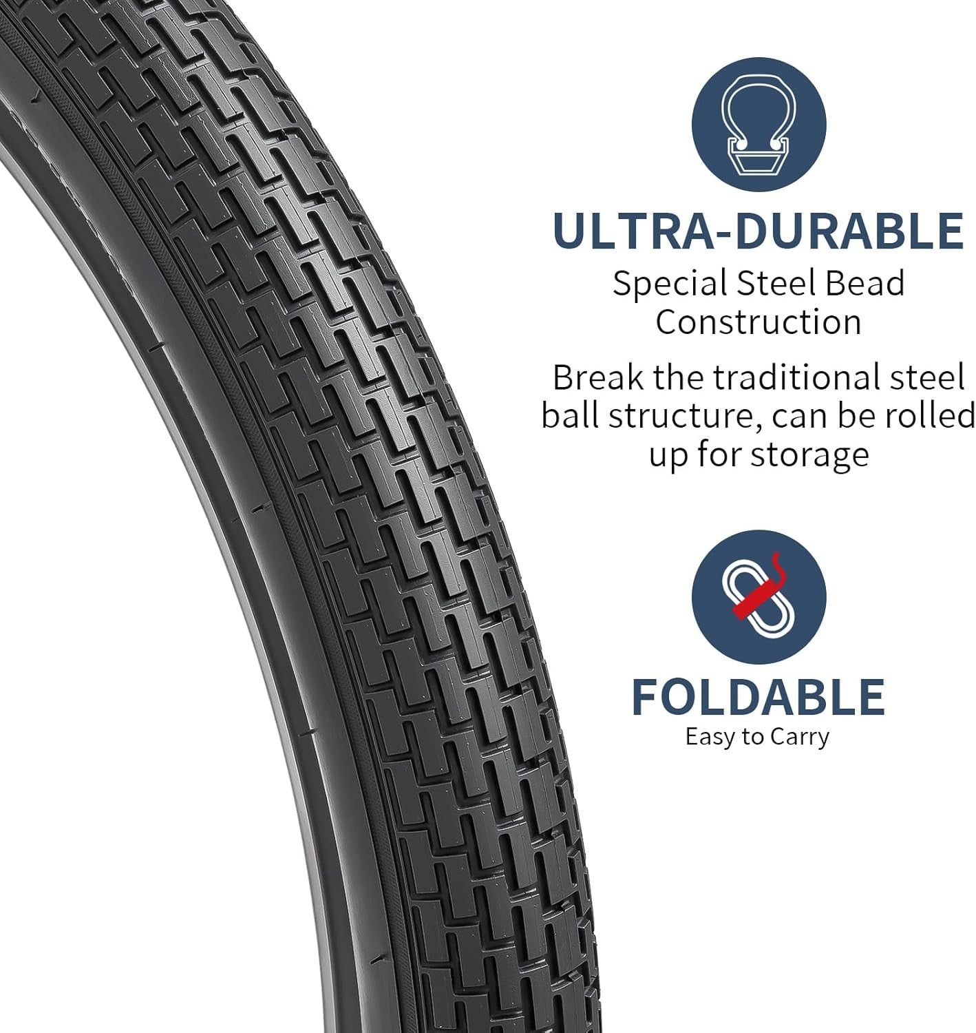 YunSCM 27.5x2.30 Folding Mountain Bike Tyres with Tubes & Tools (Set of 2)