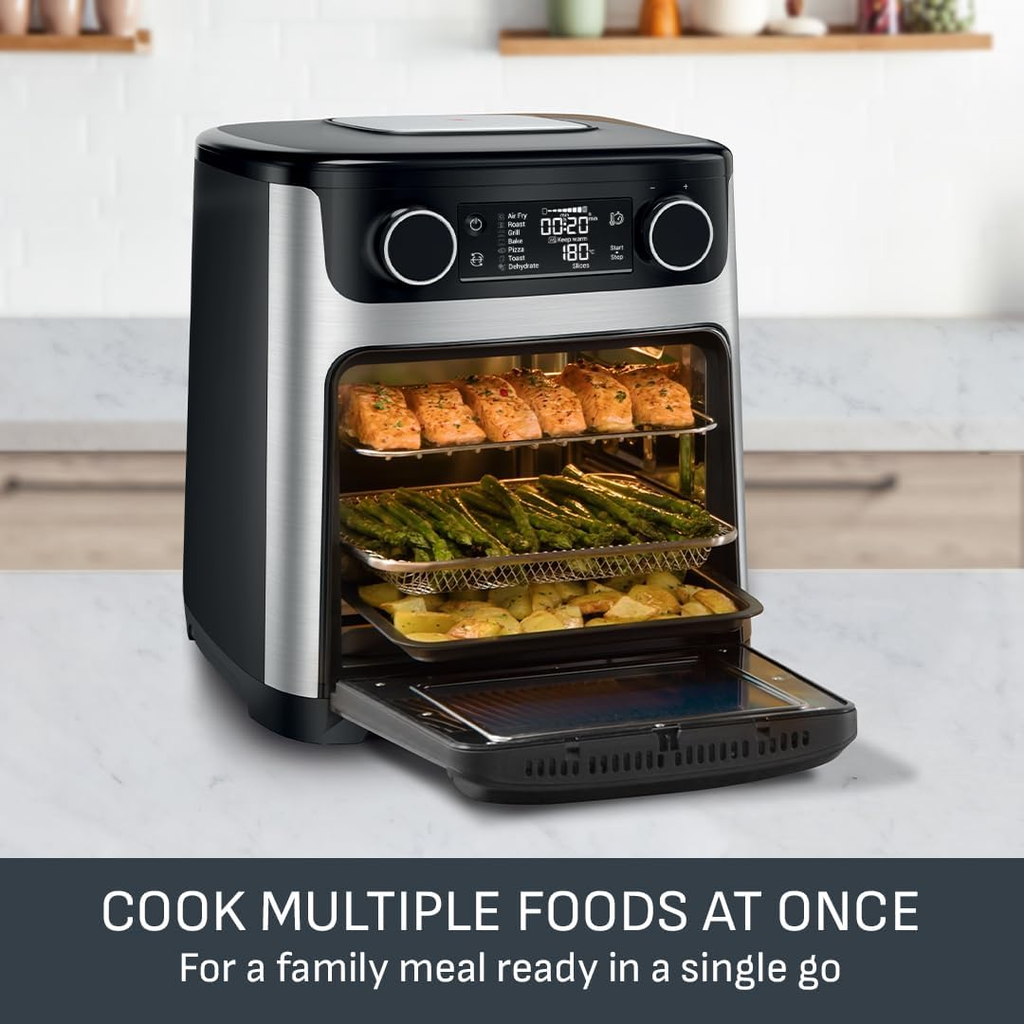 Tefal Multifunctional 9-in-1 Air Fryer Oven, 15L Capacity, Stainless Steel