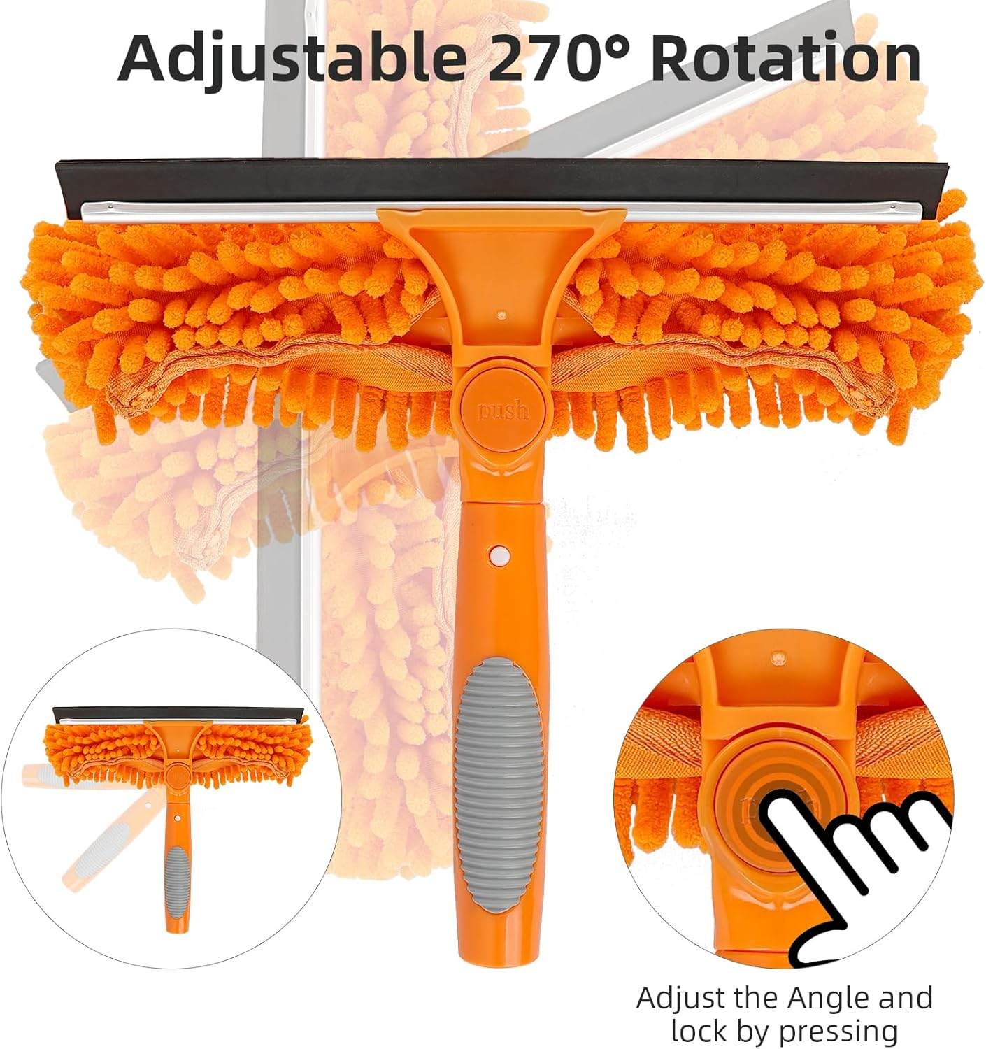 3.2M Extendable Window Cleaning Kit with Squeegee and Microfiber Cloth