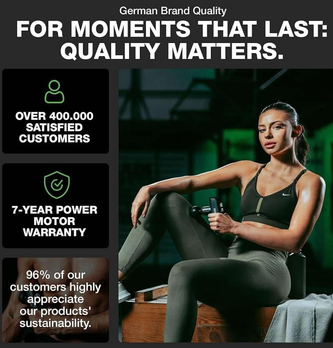 Miniberg Mini Massage Gun 6mm Amplitude Quiet Compact Muscle Massager