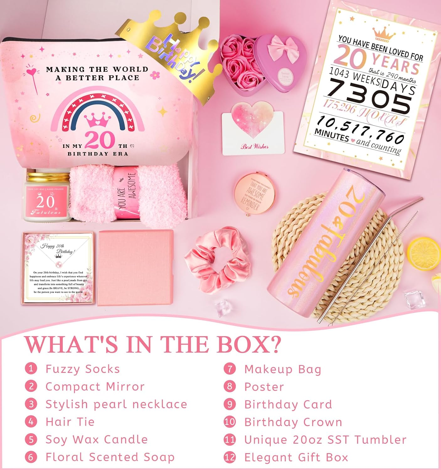 20th Birthday Gifts for Her - Perfect for Daughters, Sisters, and Friends