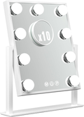 Professional Rechargeable Vanity Mirror with 10X Magnification and Dimmable Ligh