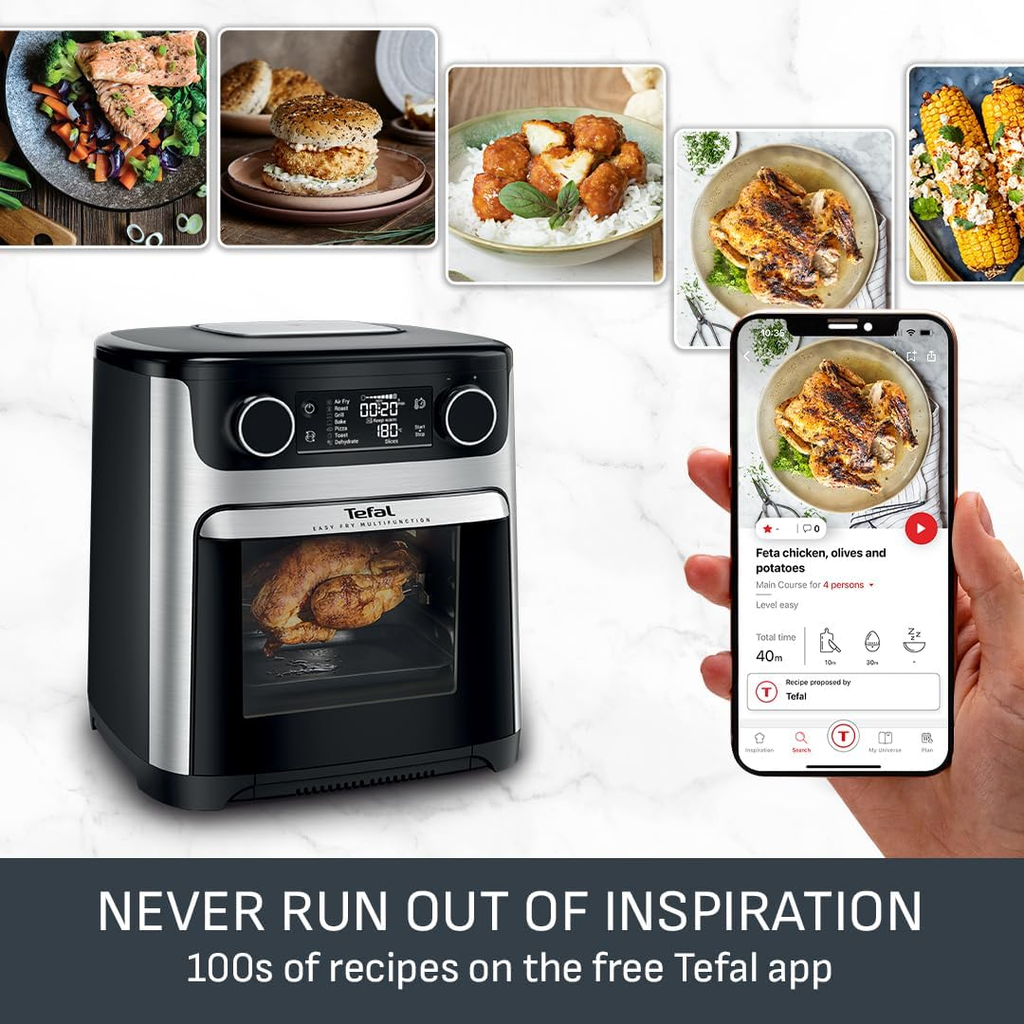 Tefal Multifunctional 9-in-1 Air Fryer Oven, 15L Capacity, Stainless Steel