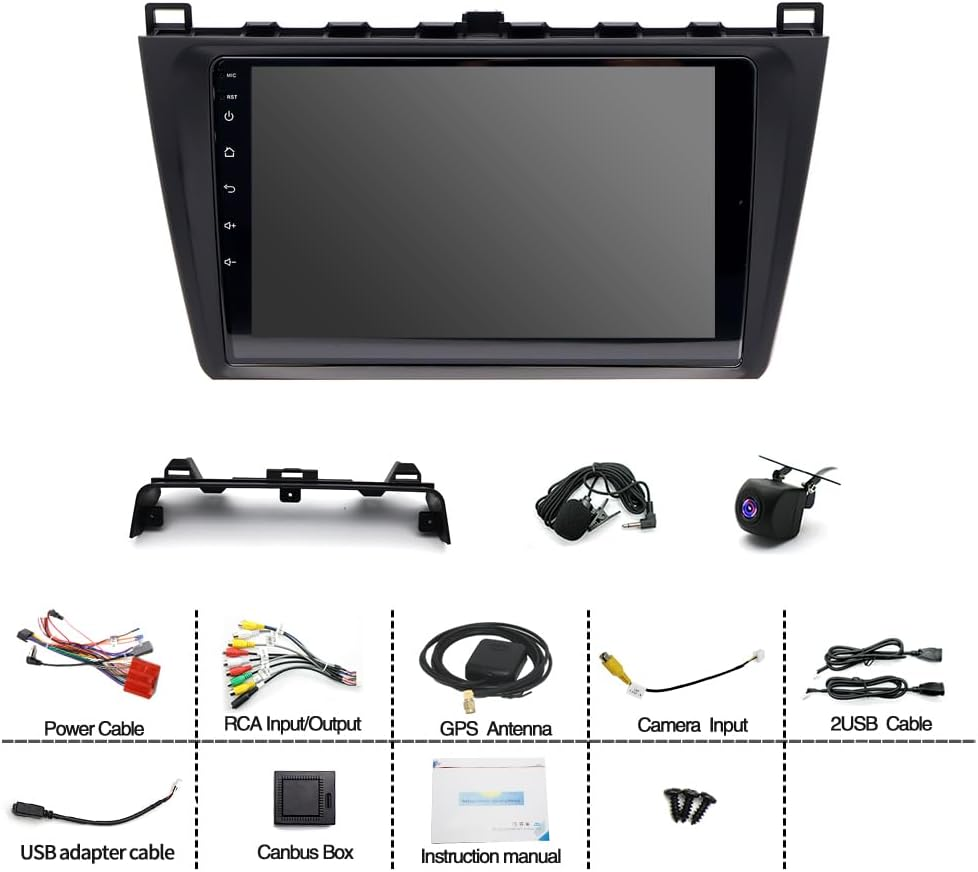 Mazda 6 2007-2012 Android 14 Car Stereo 9" IPS Touch Screen with Wireless Carpla