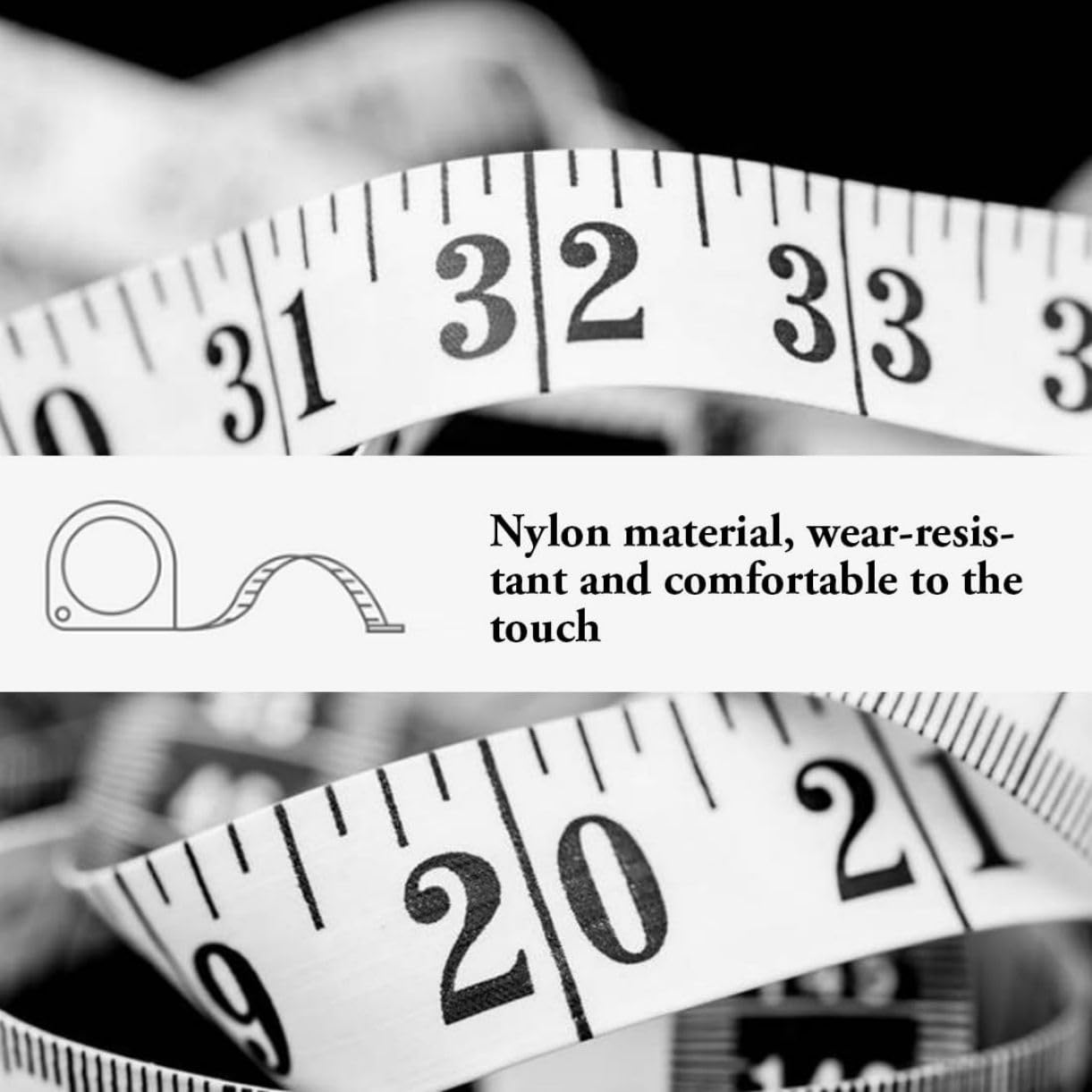 Retractable Tape Measure 2 Pack, 150 Cm/60 Inch Soft Body for Sewing & Crafts