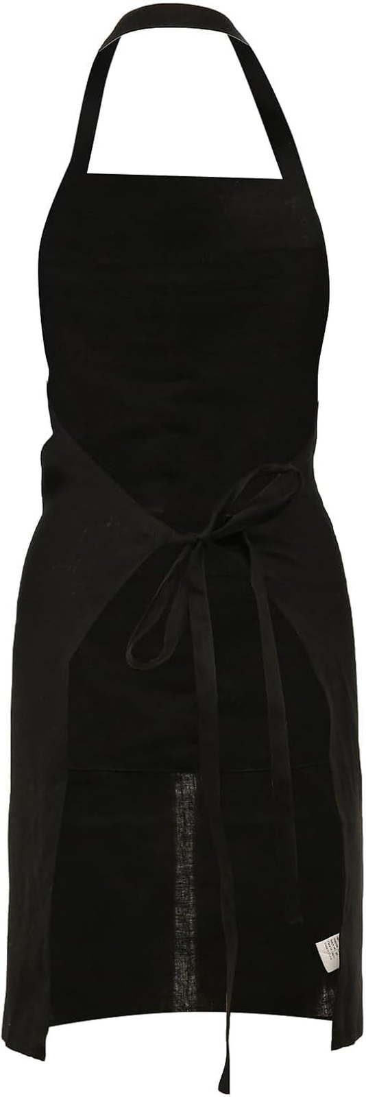 100% Pure Linen Adjustable Apron Dress with Pocket for Men and Women