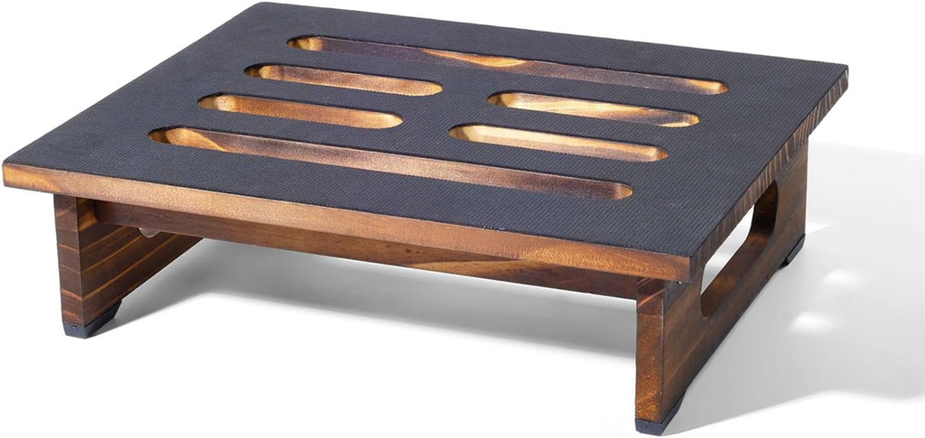 Wooden Step Stool with Non-Slip Surface, 420 Lbs Capacity for All Ages