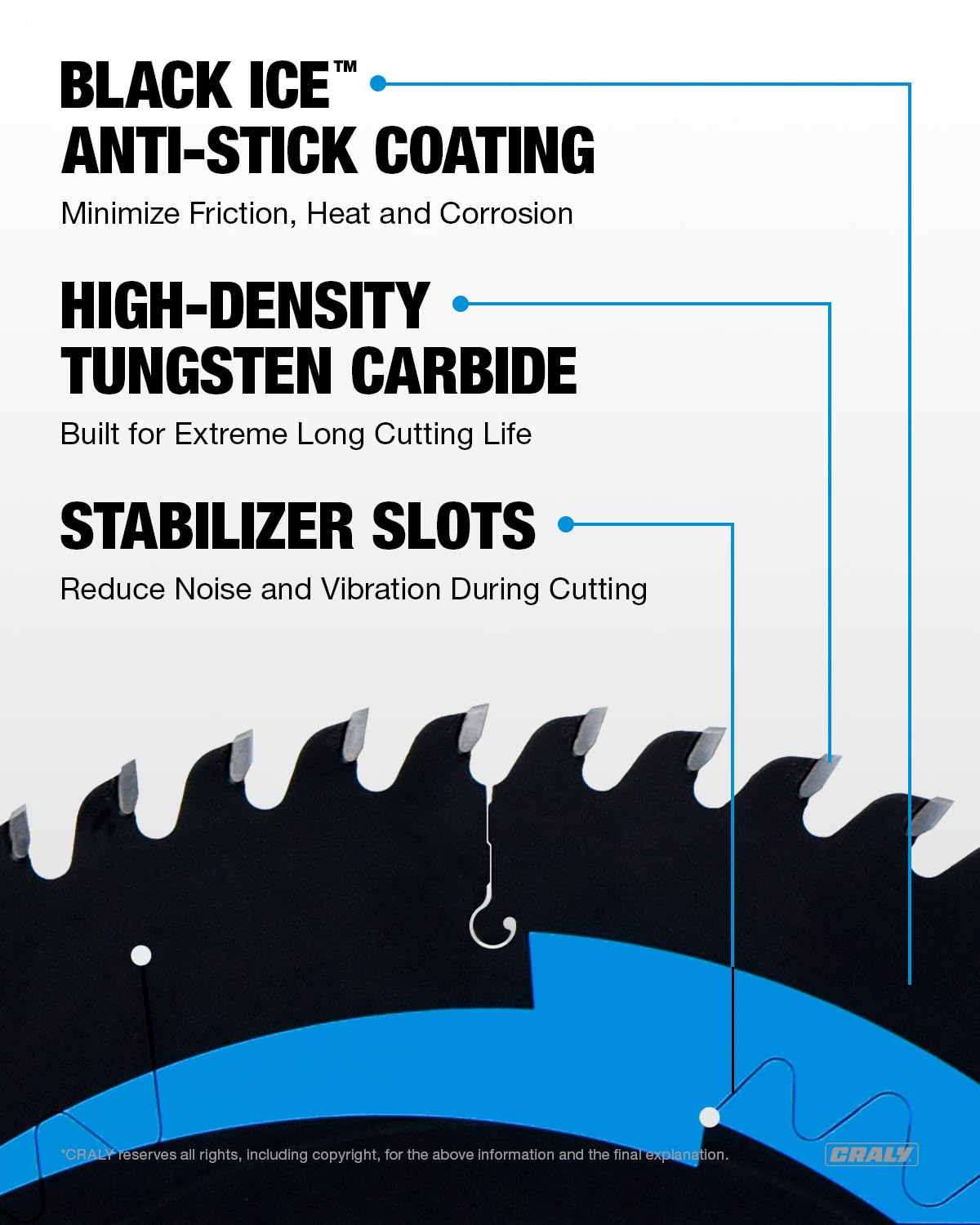 255mm 100T Ultra Fine Wood Cutting Circular Saw Blade with Black Ice™ Coating