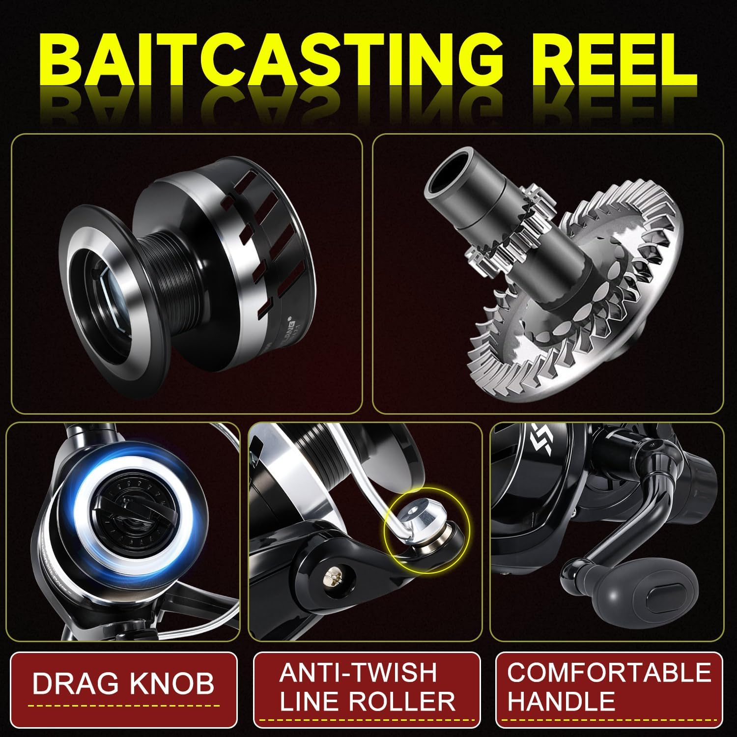 Carp Fishing Reel - 22LBS Drag, Durable for Saltwater & Freshwater