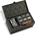 Whiskey Stones & Glass Gift Set - Handcrafted Sipping Rocks & Tumbler