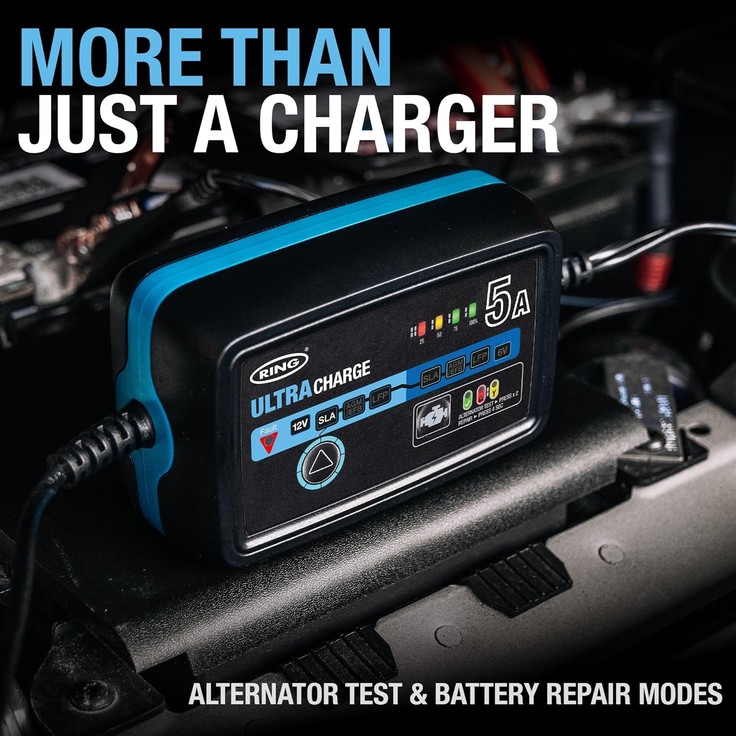 ULTRACHARGE 5A Smart Car Charger & Battery Maintainer for 6V/12V Batteries