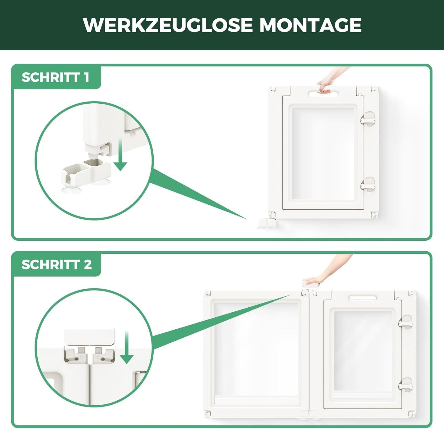 Auraspace Acrylic Dog Playpen for Puppies and Small Dogs, 24 Inch, 8 Panels