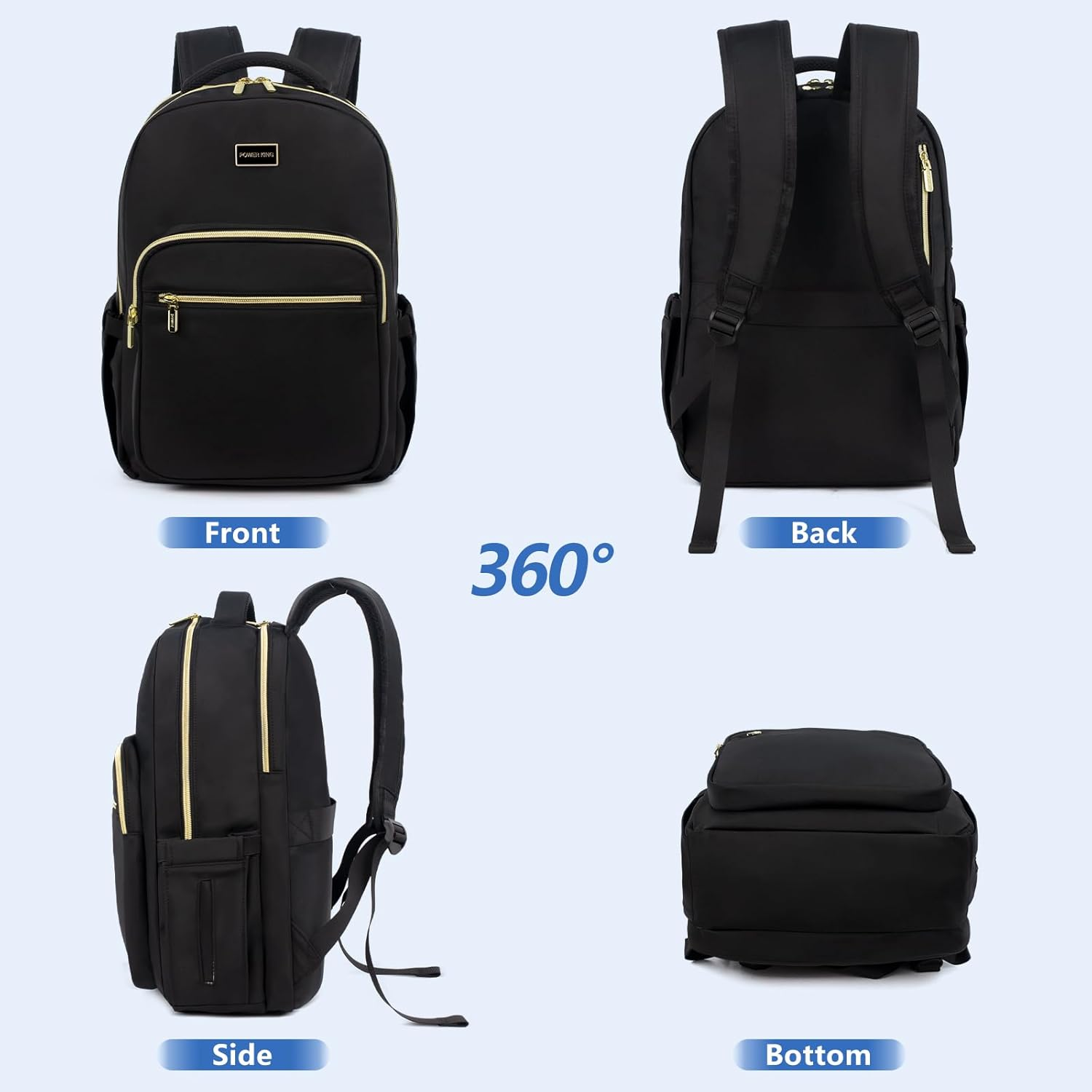15.6'' Waterproof Laptop Backpack with Anti-Theft Pouch for Travel
