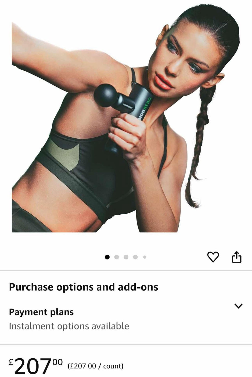 Miniberg Mini Massage Gun 6mm Amplitude Quiet Compact Muscle Massager