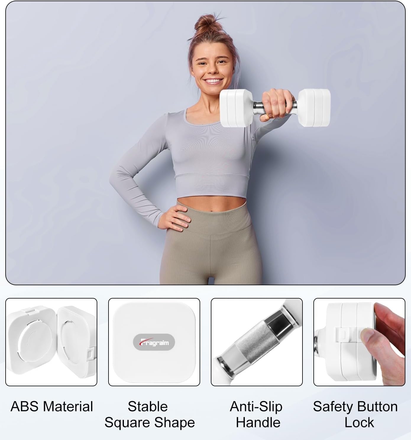 Adjustable 5 KG x 2 Dumbbell Set for Home Gym Strength Training