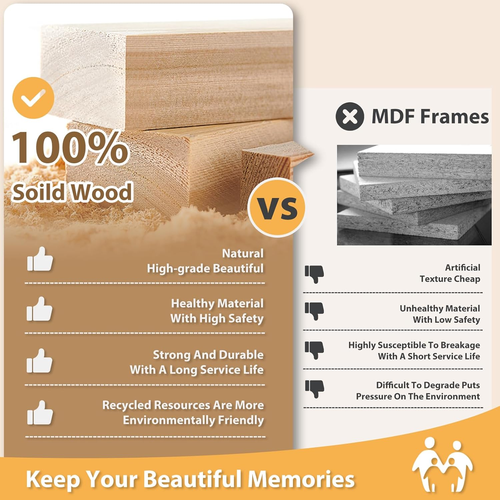 10x8 Solid Wood Picture Frame with Mat, Rustic Brown, 4 Pack