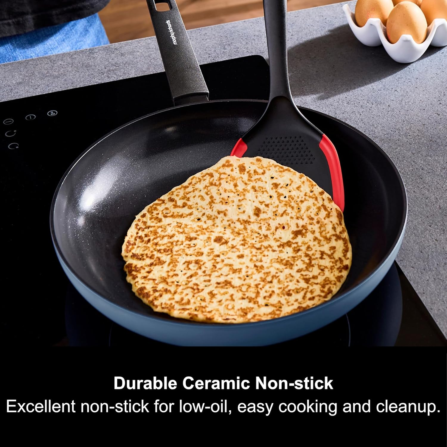 24cm Frying Pan, Recycled Aluminium, Non-Stick, Blue