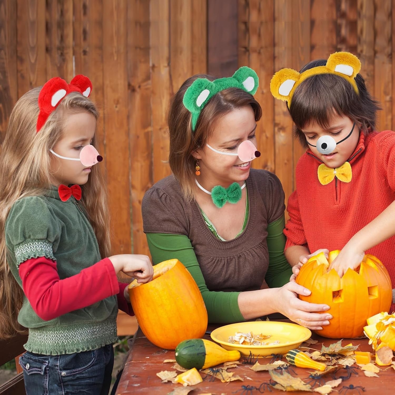 12-Piece Halloween Bear Cosplay Set with Headband, Bowtie, and Tail Accessories