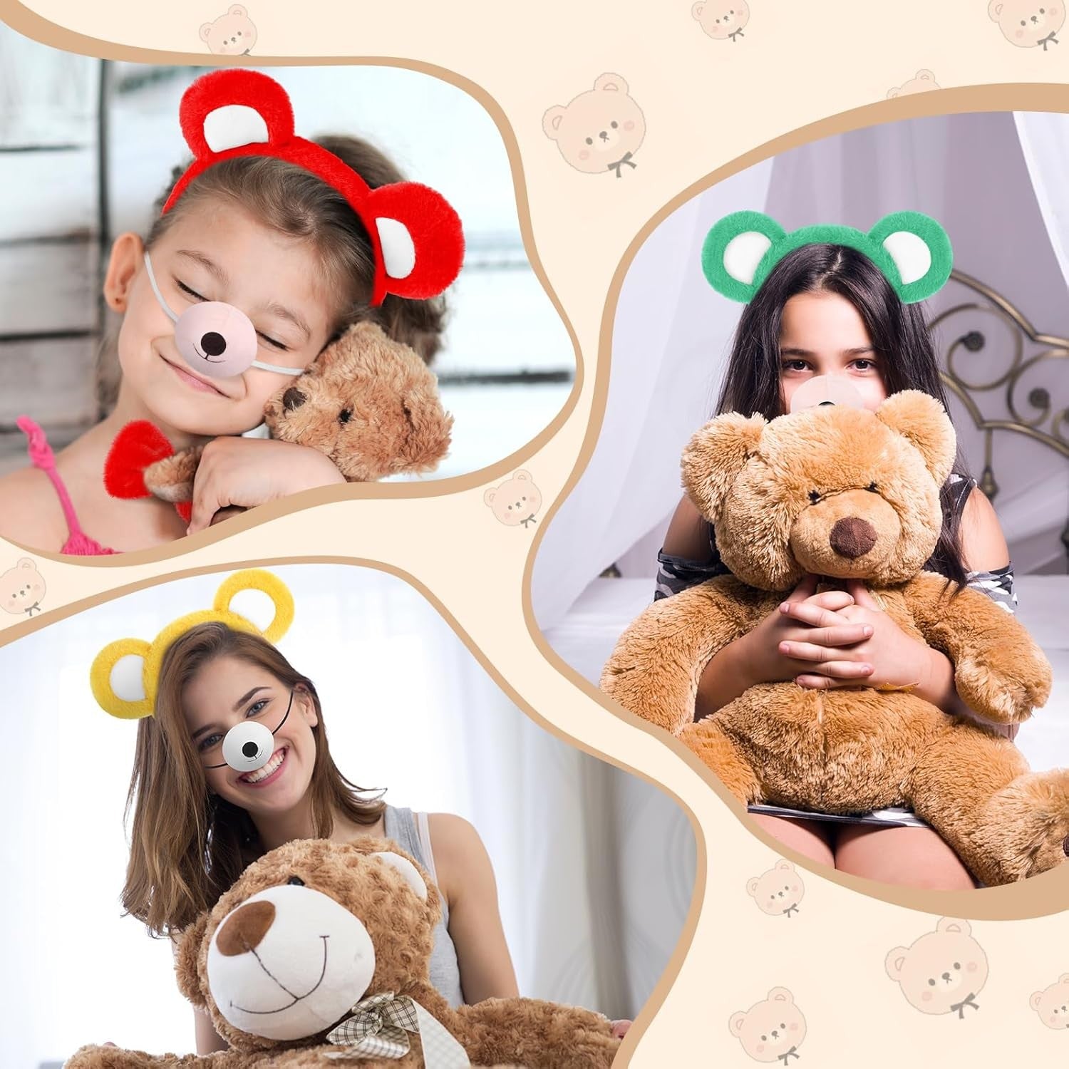 12-Piece Halloween Bear Cosplay Set with Headband, Bowtie, and Tail Accessories