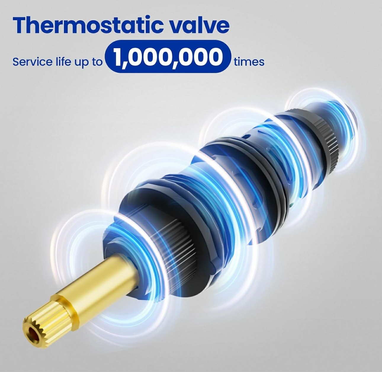 Thermostatic Shower Mixer Tap Temperature Control Valve Bathroom Shower Faucet