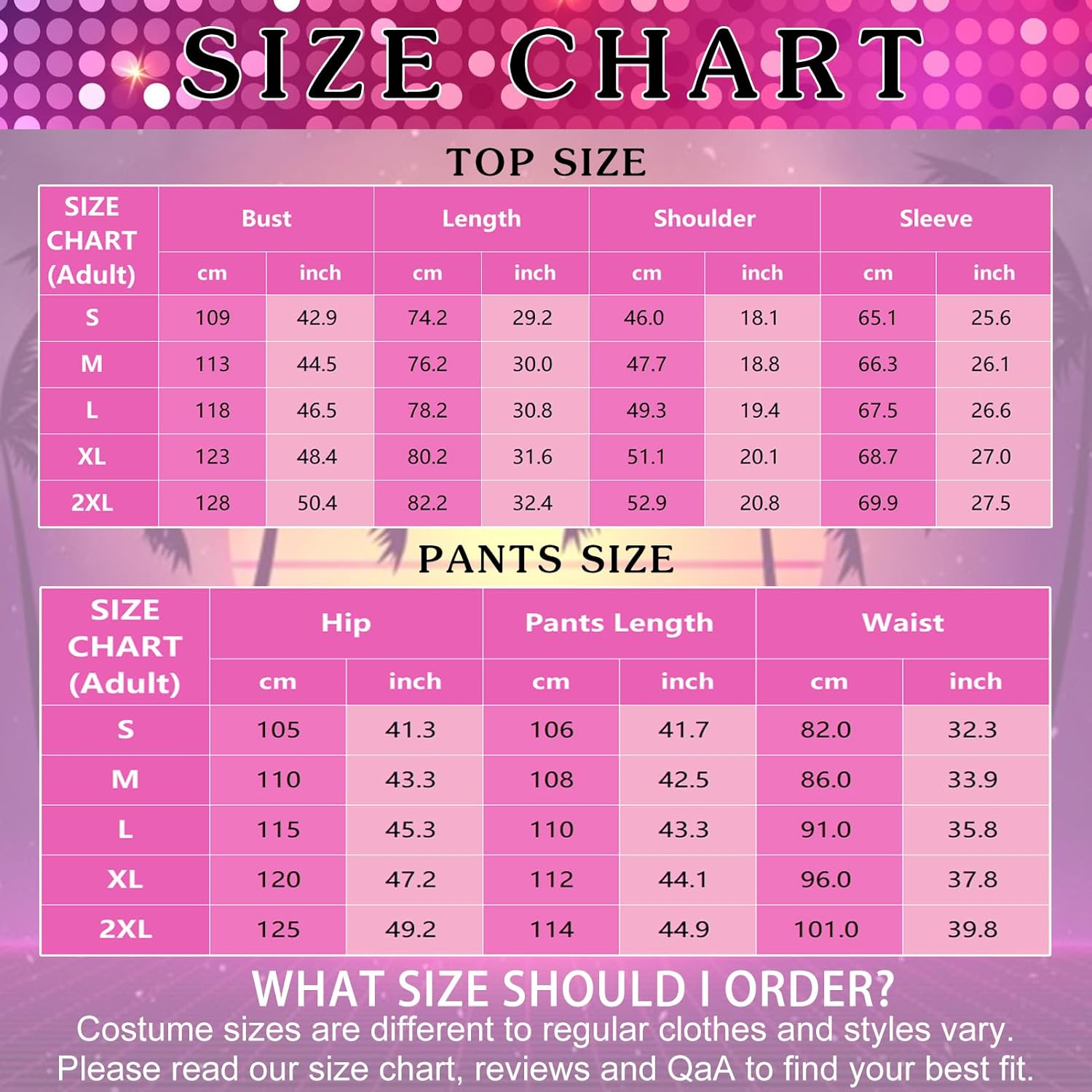 Men's 70s Disco Costume Set with Flared Pants, Shirt, M and L size