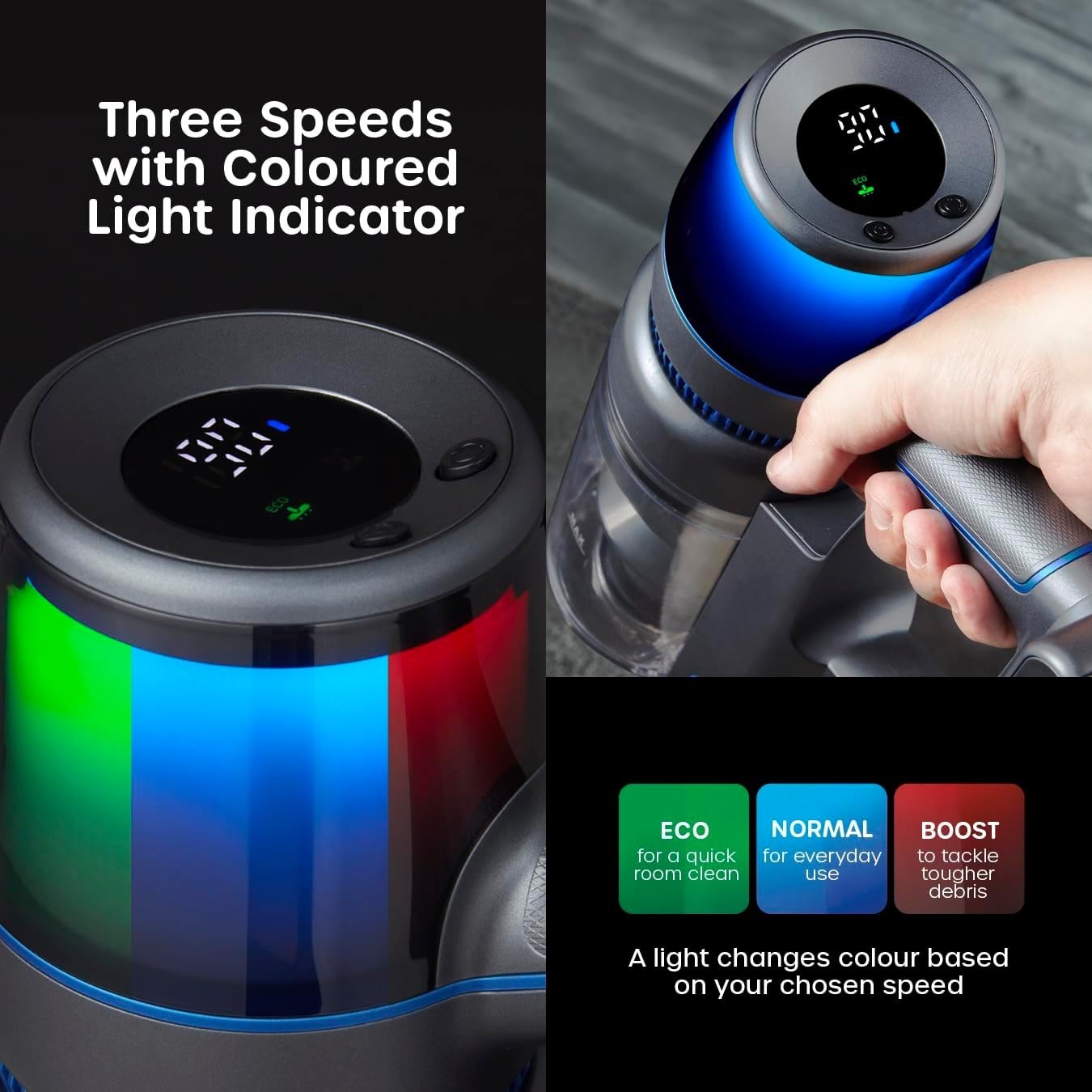 Swan Dust Master 29.6V Cordless Stick Vacuum Cleaner 3 Speed HEPA Pet Tool Blue