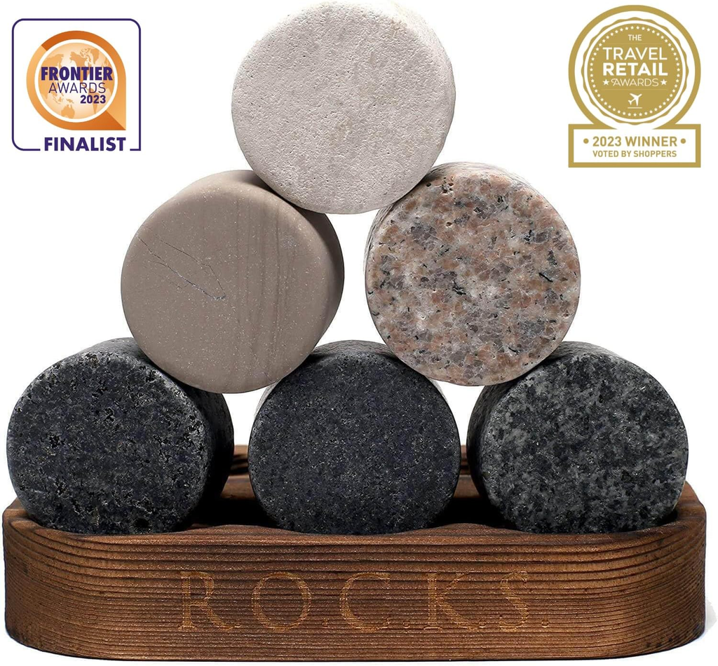 Whiskey Stones & Glass Gift Set - Handcrafted Sipping Rocks & Tumbler