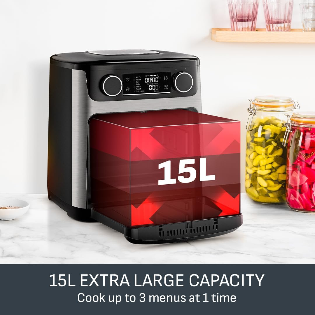 Tefal Multifunctional 9-in-1 Air Fryer Oven, 15L Capacity, Stainless Steel