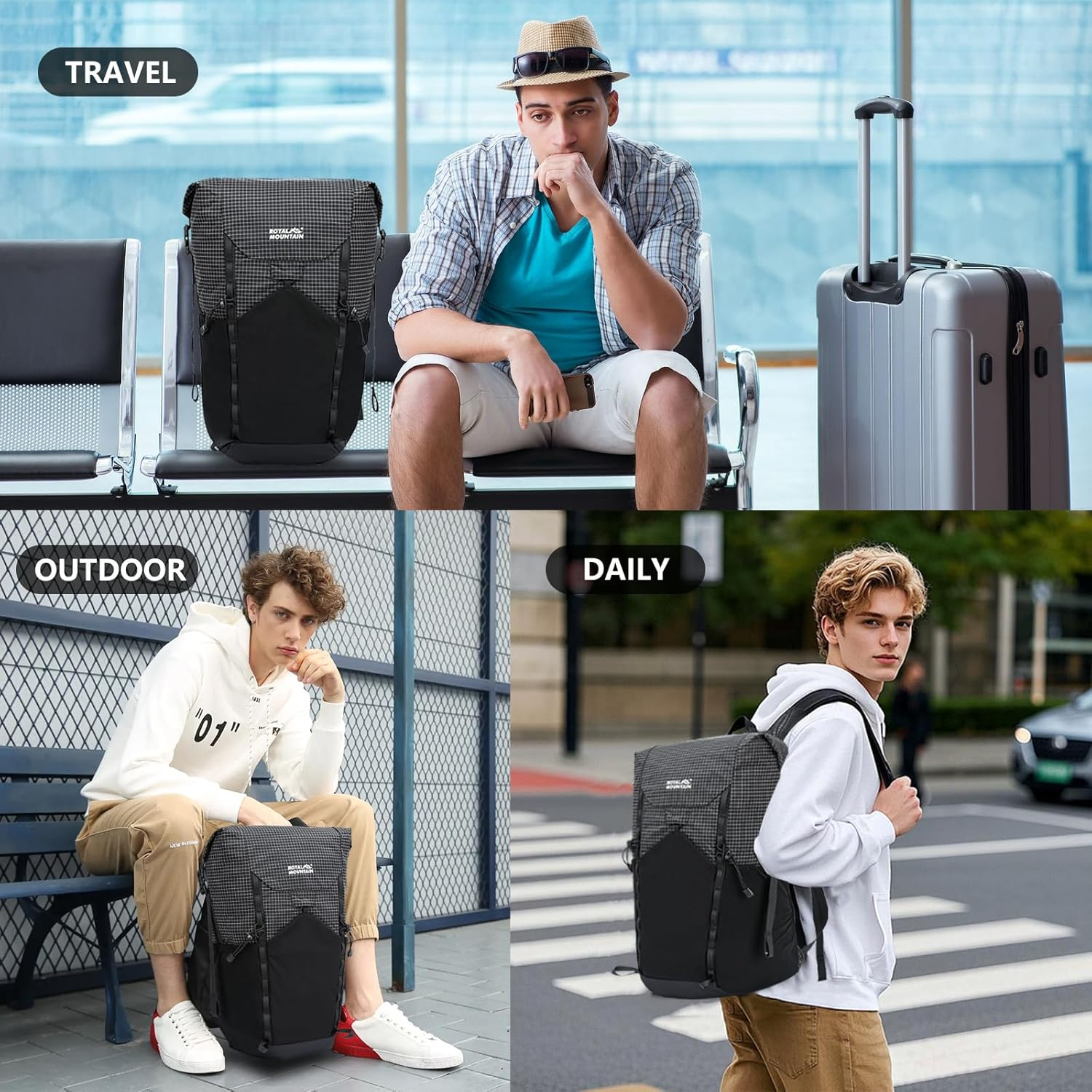 25L Lightweight Foldable Hiking Backpack for Men and Women