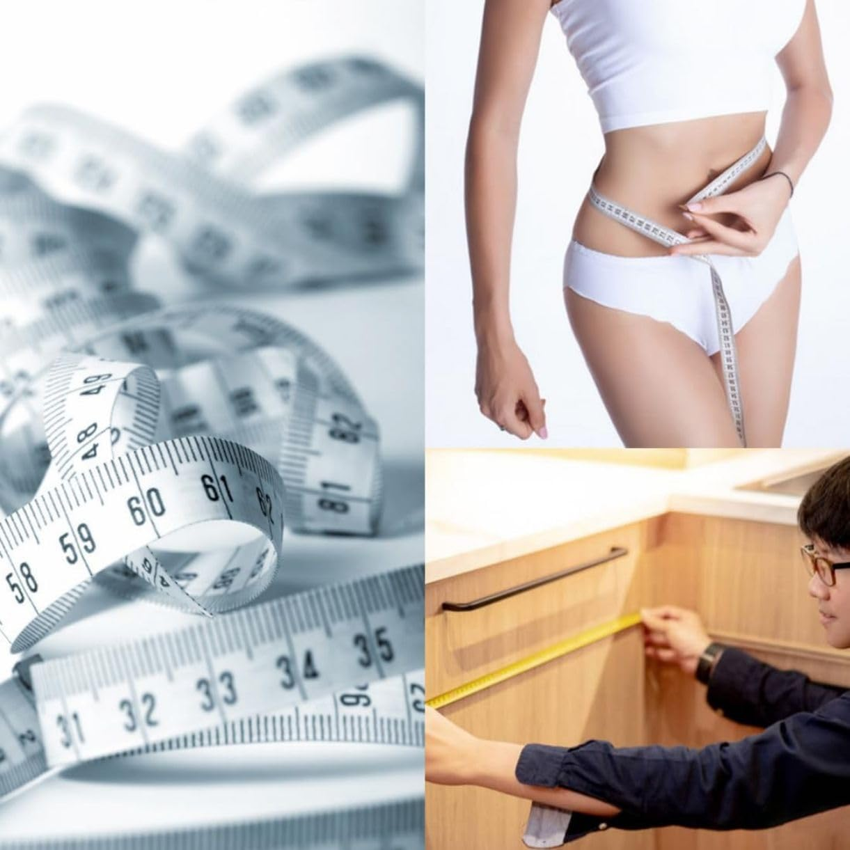 Retractable Tape Measure 2 Pack, 150 Cm/60 Inch Soft Body for Sewing & Crafts