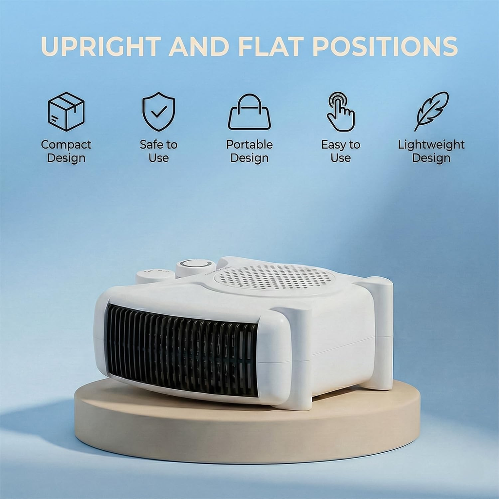 Ventox 2000W Electric Heater with Adjustable Thermostat & Overheat Protection