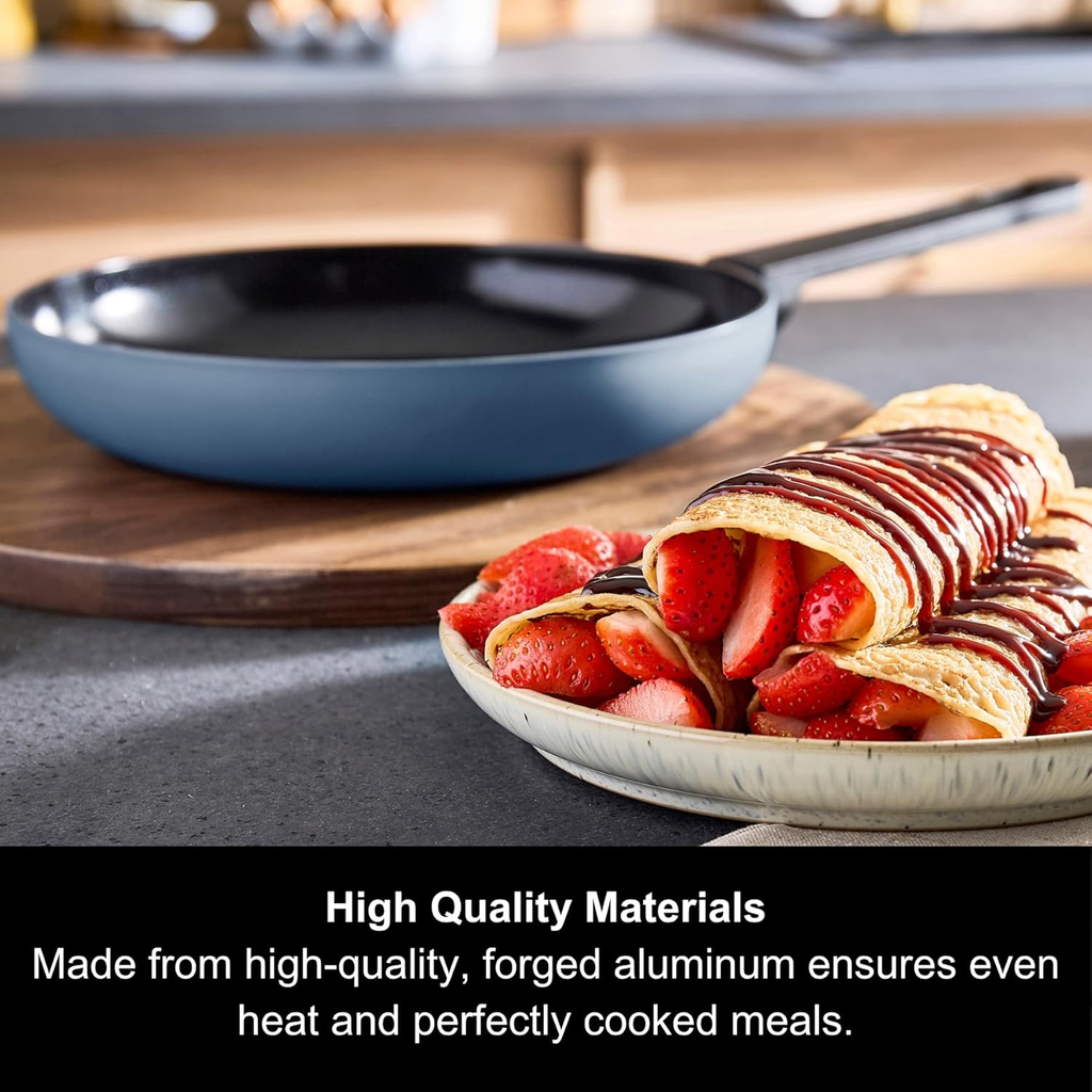 24cm Frying Pan, Recycled Aluminium, Non-Stick, Blue