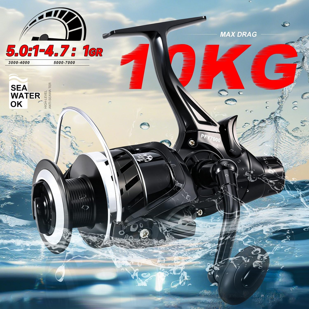 Carp Fishing Reel - 22LBS Drag, Durable for Saltwater & Freshwater