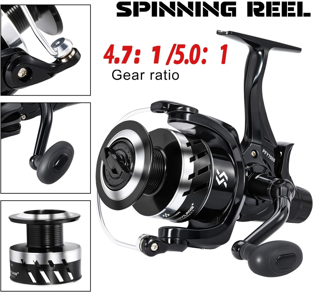 Carp Fishing Reel - 22LBS Drag, Durable for Saltwater & Freshwater