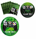 Gaming-Themed Party Tableware Set - 48 PCS for 16 Guests