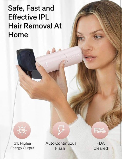 ULIKE IPL Hair Removal Device with Sapphire Ice Cooling Flat-Head Design